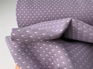 Vævet bomuld - med japansk inspirerede sting i lys lavendel 