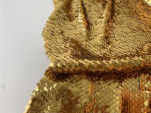 Pailletstof - solar golden bronze