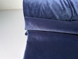 Vævet bomuldsvelour - smuk marineblå