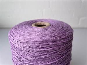 Hørgarn - fintrådet, tubestrikket i lavender, hel cone
