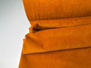 Vævet bomuldsvelour - smuk brændt orange