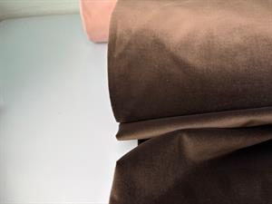 Vævet bomuldsvelour - smuk gylden mørkebrun