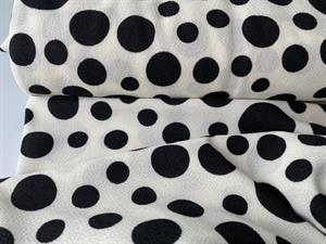 Polyesterjersey - skønne polkaprikker