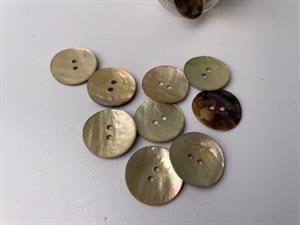 Perlemorsknap - oyster, 23 mm, med mat overflade