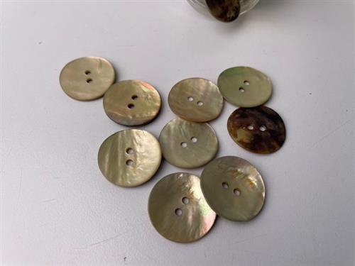 Perlemorsknap - oyster, 23 mm, med mat overflade