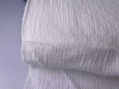 Dobbelt gauze - dobby i offwhite