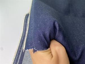 Twillvævet denim med stræk - navyblue og lækker