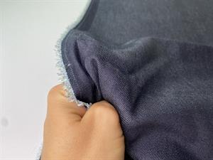 Twillvævet denim med stræk - mørk blåsort og lækker