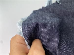 Twillvævet denim med stræk - mørk denimblå og lækker