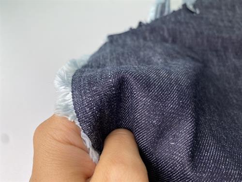 Twillvævet denim med stræk - mørk denimblå og lækker