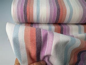 Fastvævet bomuld - garnfarvede striber i skønne farver