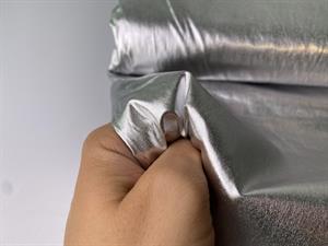 Fastvævet bomuld - silver metallic foil