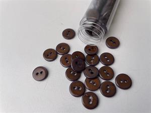 Poleret perlemorsknap - antik og blank, 10 mm