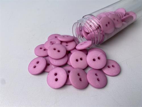 Knap - klassisk, mat og light pink, 15 mm