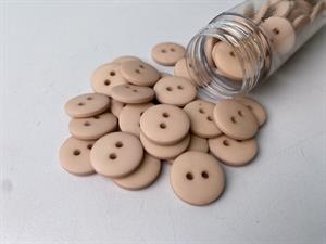 Knap - klassisk, mat og lys rosa, 15 mm