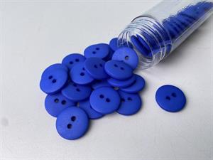 Knap - klassisk, mat og lys koboltblå, 15 mm