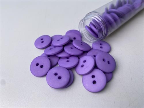 Knap - klassisk, mat og klar lavendel, 15 mm