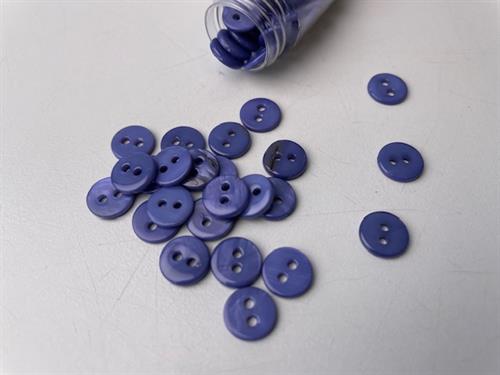 Poleret perlemorsknap - intens lilla og blank, 9 mm