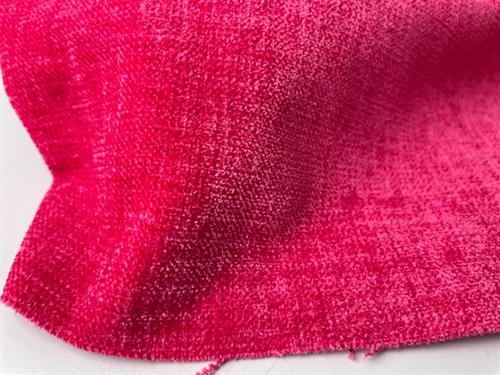 Bari møbelstof - blød chenille med struktur i rosa caldo