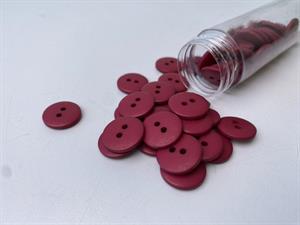 Knap - klassisk, mat og plum, 15 mm