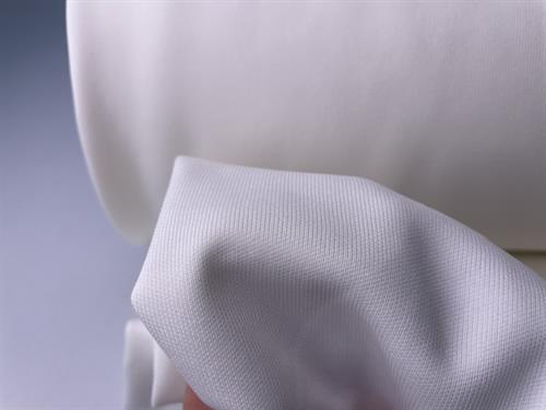 Luksus specieljersey med viscose - tosidet mat og blank i offwhite