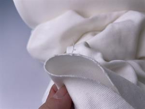 Luksus specieljersey - tosidet mat og blank i offwhite