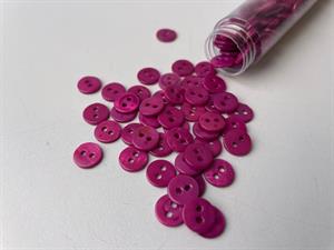 Poleret perlemorsknap - intens fuchsia lilla og blank, 9 mm