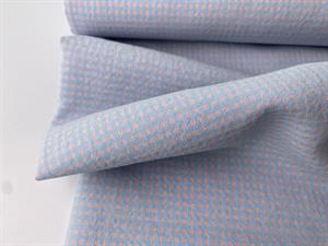 Bæk og bølge - garnfarvet og ternet i baby blue