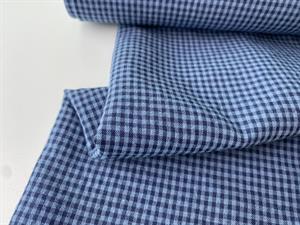 Bæk og bølge - garnfarvet og ternet i navy toner