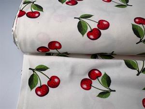 Bomuldsjersey - store flotte kirsebær