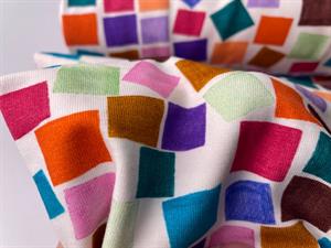 Bomuldsjersey - multi color playground