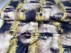 Bomuldsjersey - she is watching you