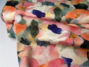 Satinvævet viscose - fantastiske blomster