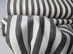 Fastvævet viscose - smalle garnfarvede striber