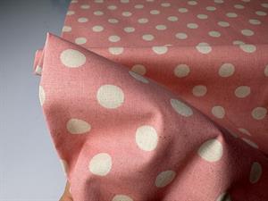 Deko canvas - polkaprikker på rosa bund