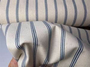 Deko canvas - lækre blå striber på natur bund