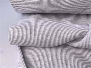 Bomuldsjersey - rillet, lækker i light grey melange