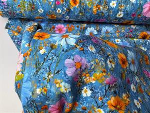 Bomuldsjersey - wow nogle fine blomster