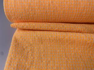 Bæk og bølge - garnfarvet og ternet i neon orange