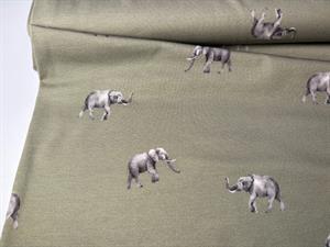 Bomuldsjersey - søde små elefanter