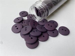 Knap - klassisk, mat og aubergine, 15 mm
