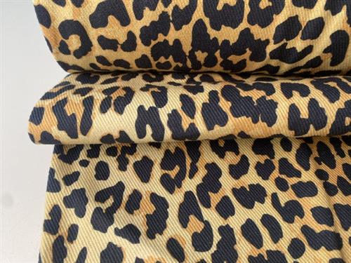 Twillvævet bomuld - fashion leopard print