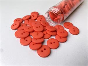 Knap - klassisk, mat og cerise, 15 mm