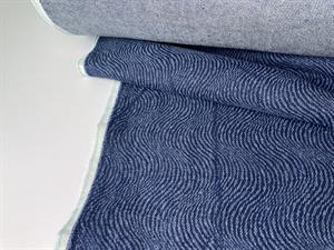 Fastvævet denim - cool fashion swirl med stræk