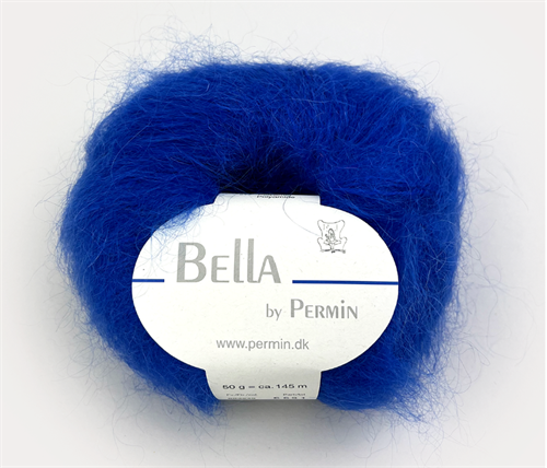 Bella by permin kid mohair - klar koboltblå