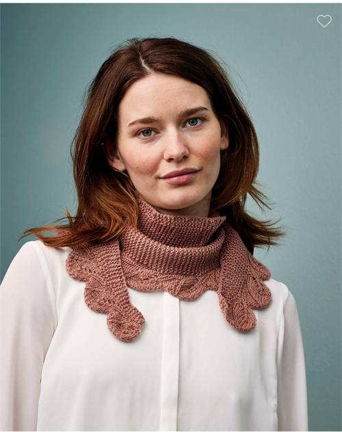 Lillemor by Permin - scarf med bladmønster og retstrik