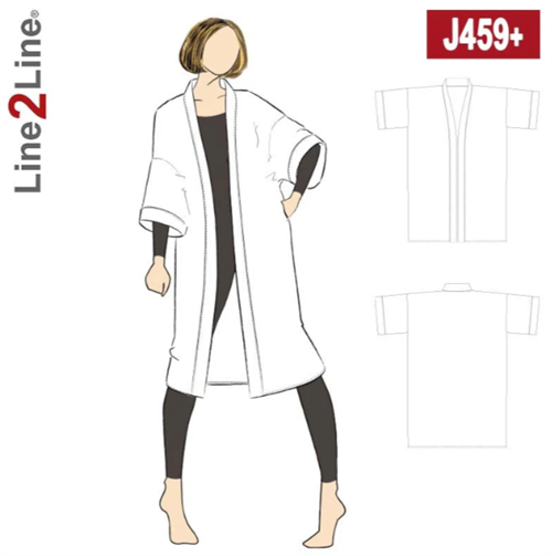 Line2Line snitmønster - J459 Kimono, PLUS