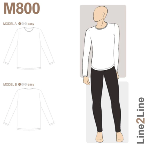 Line2Line snitmønster - M800 Herre T-shirt