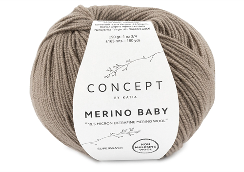 Merino baby - mørk beige