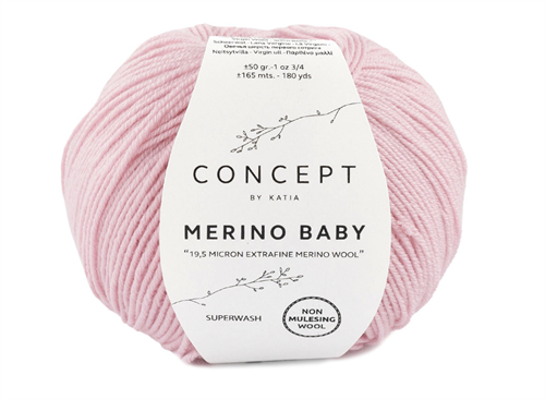Merino baby - lyserød